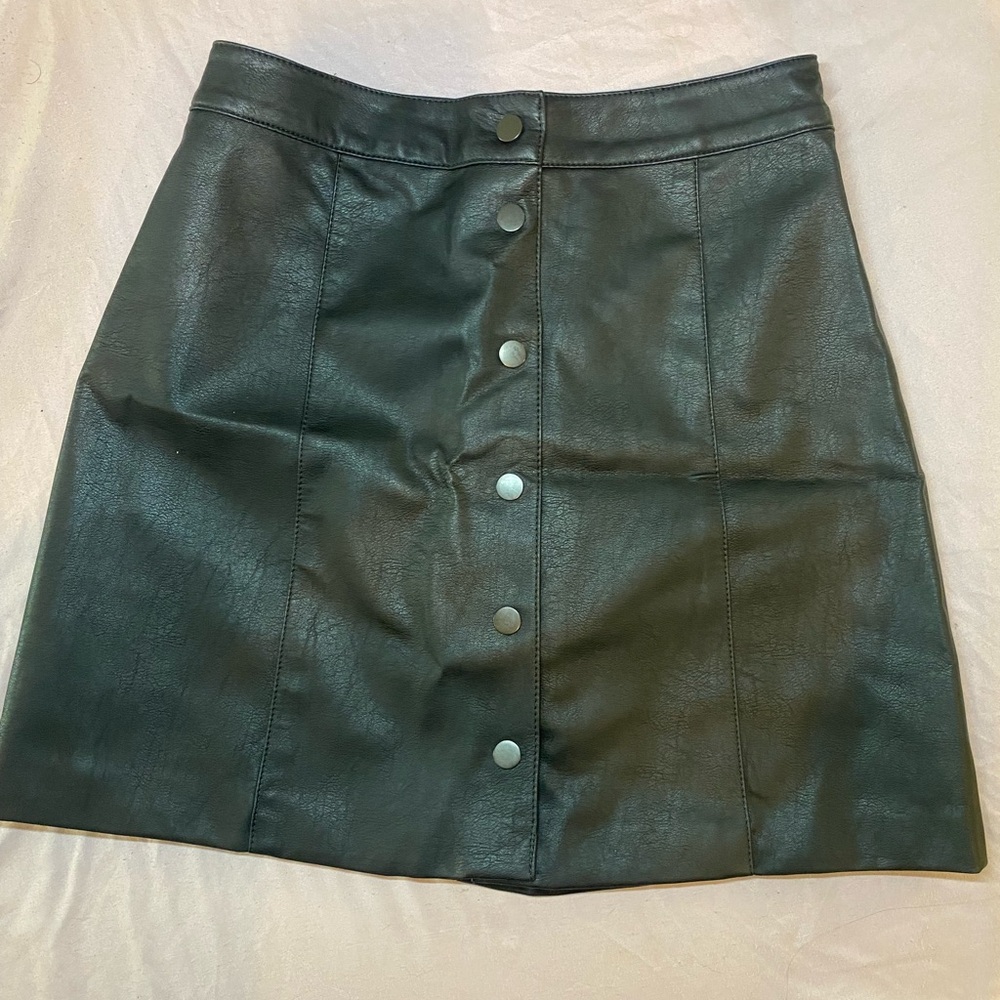 H&M Divided Black faux Leather skirt